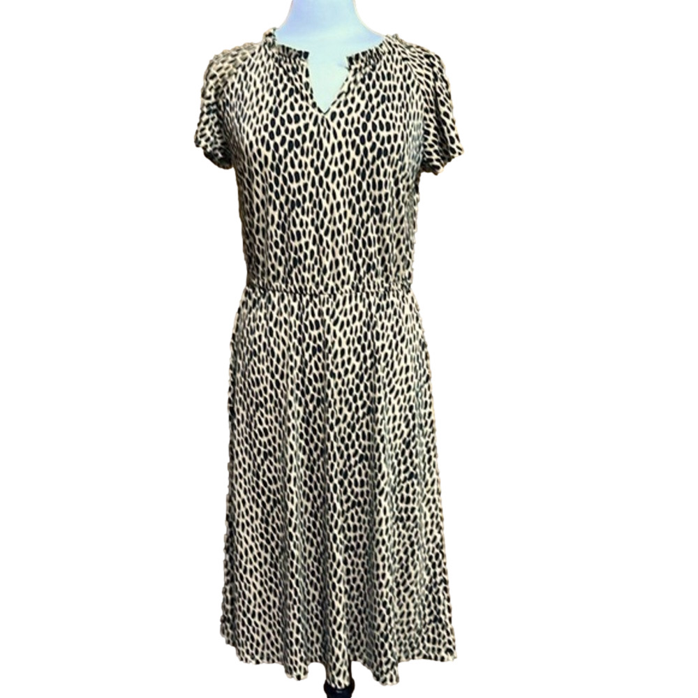 Talbots Animal Print Midi Dress Size M - NWT